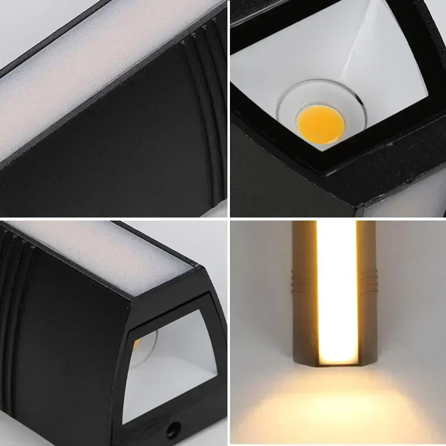 Maliben | Lumurex Led Outdoor Wall Light Ip65 | Warm White 3000k | Aluminium & Glass | 40×10×6 Cm | Weatherproof & Stylish
