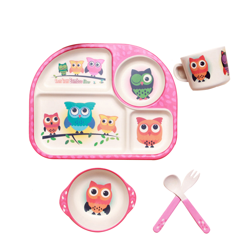 Maliben | Baby Dish Set With Cloud Design – Plate, Bowl, Cup & Cutlery For Children