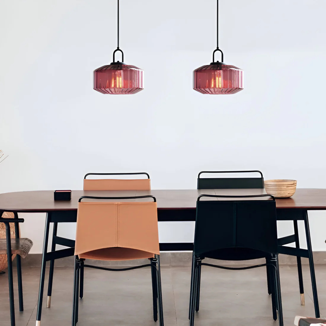 Maliben | Retro Colored Glass Pendant Lamp
