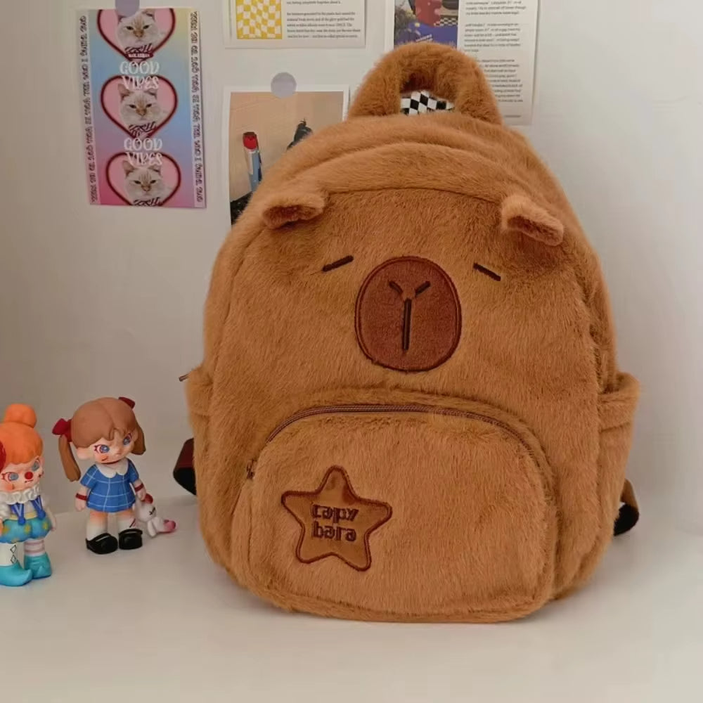 Maliben | Capybara Cute Plush Kids Backpack