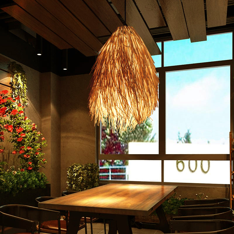 Maliben | Rattanglow Pendant Light - Elegant Rattan Hanging Light With Asian Influences