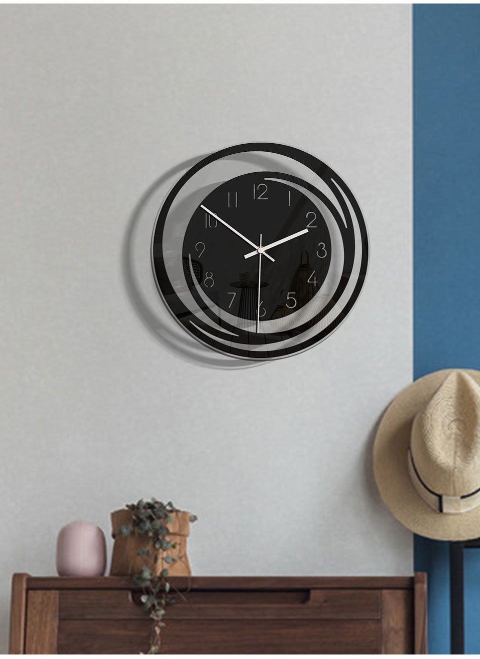 Maliben | Elegant Silent Wall Clock In Acrylic – Modern And Stylish