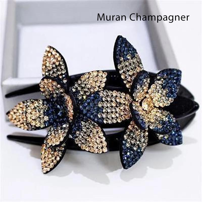 Maliben | Rhinestone Double Flower Hair Clip