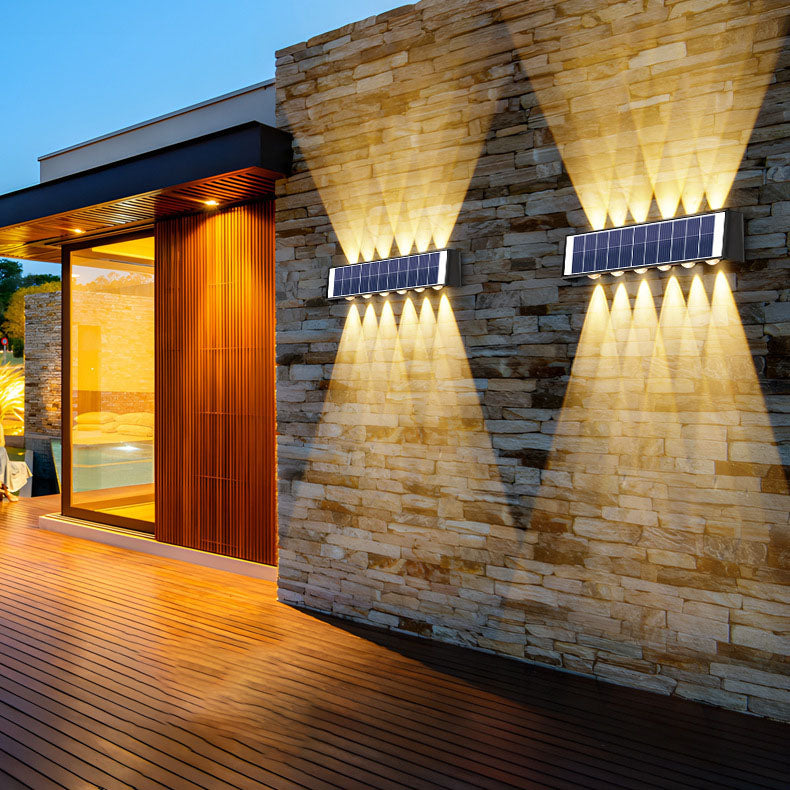 Maliben | Lumiora Modern Solar-Led Wall Lamp For Outdoors | Rectangular Design | Ip56 Waterproof | Different Sizes & Light Intensities