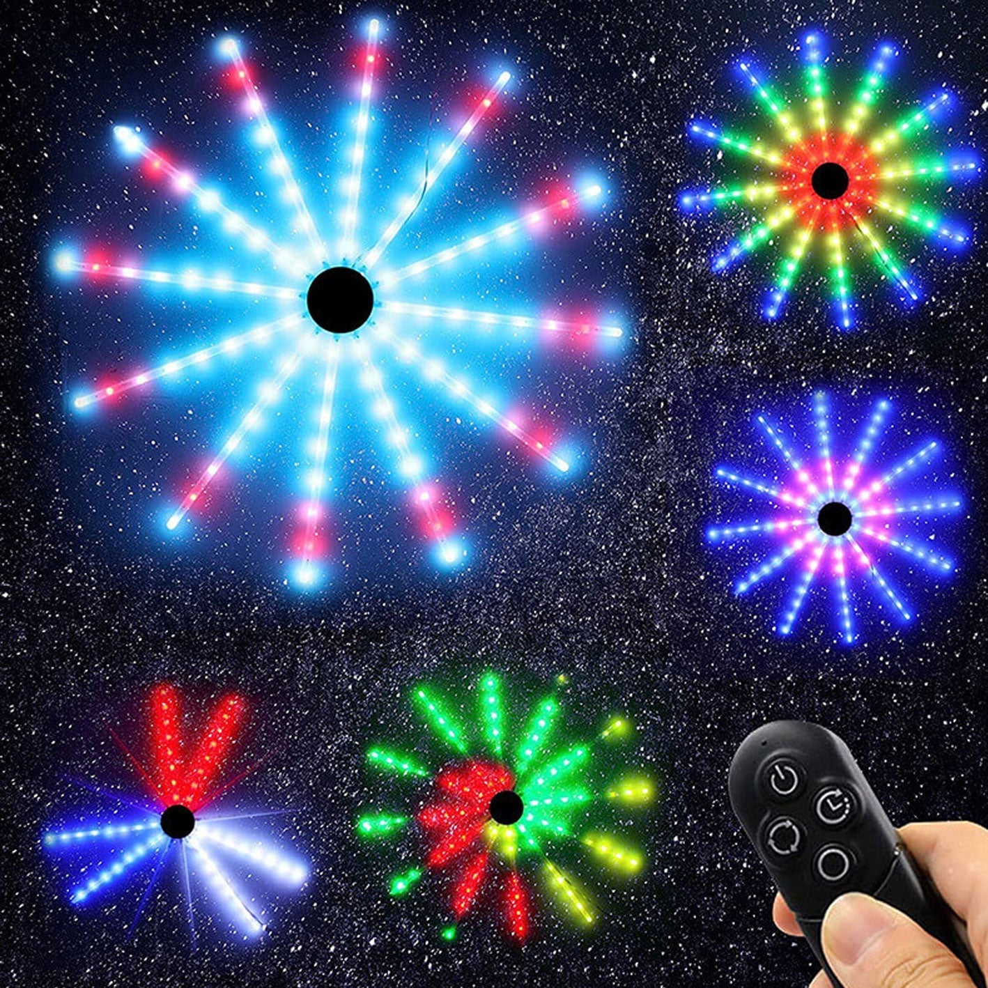 Maliben | Creative Rgb Illusion Windmill Fireworks Led String Lights