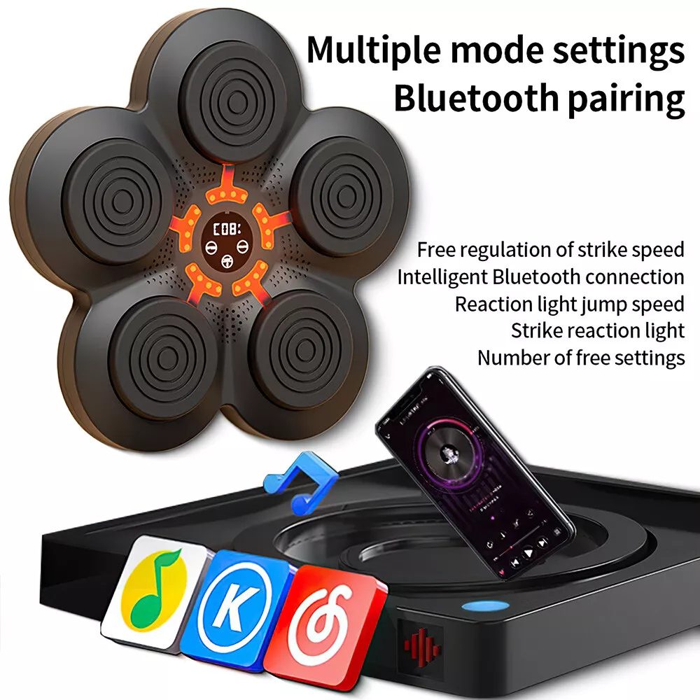 Maliben | Rhythmbox Wall Trainer – Smart Bluetooth Boxing Machine With Music & Led Reaction
