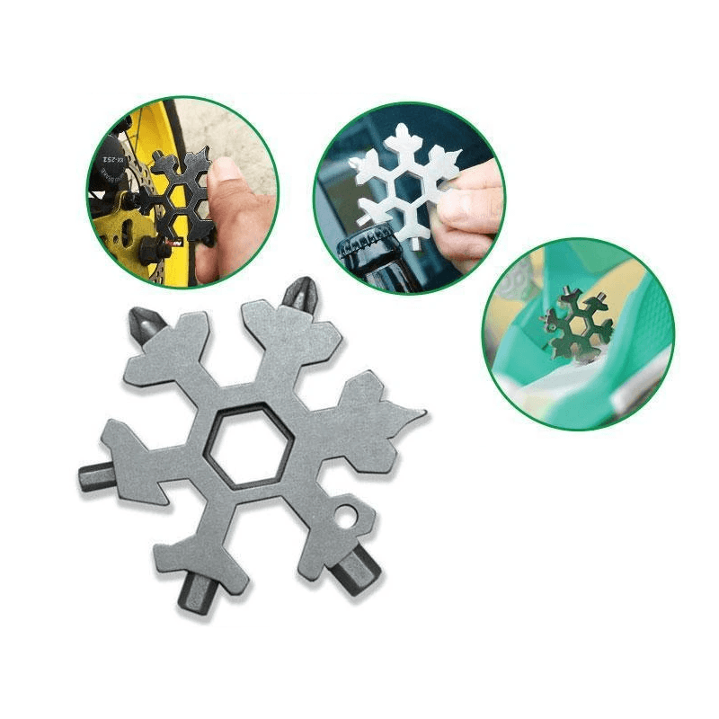 Maliben | š„Saker 18-In-1 Stainless Steel Snowflake Multitool