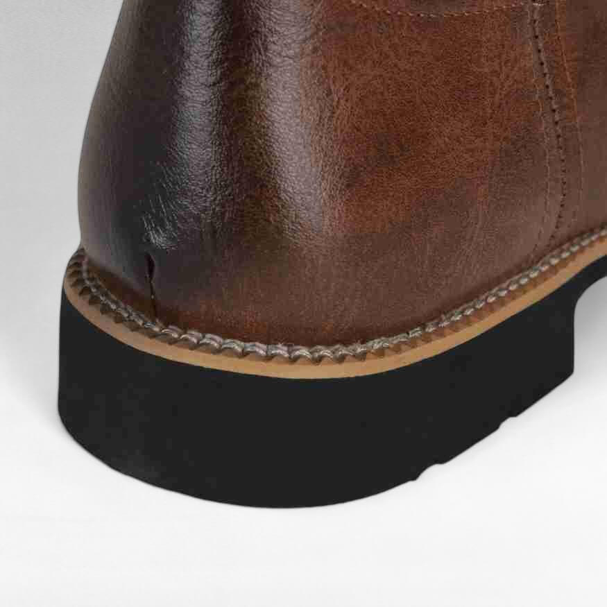 Rugged Men’S Leather Western Boots