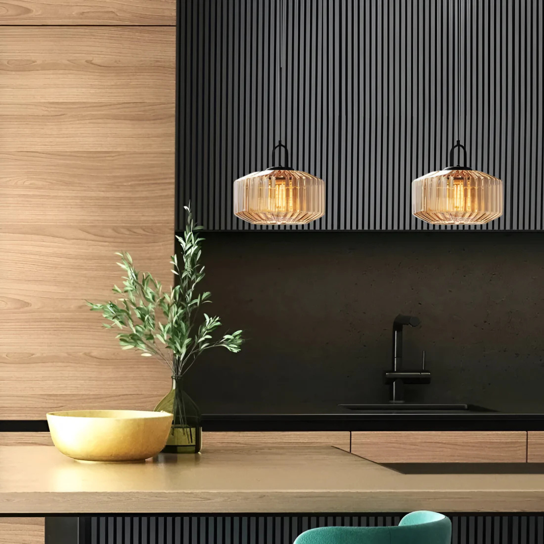 Maliben | Retro Colored Glass Pendant Lamp
