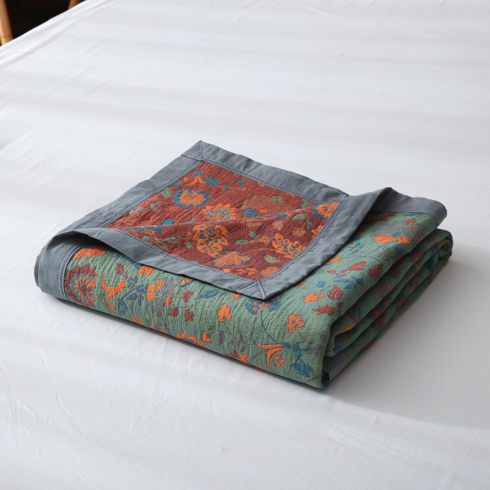 Maliben | Gothel™ Retro Flower Blanket – Luxury Vintage Atmosphere