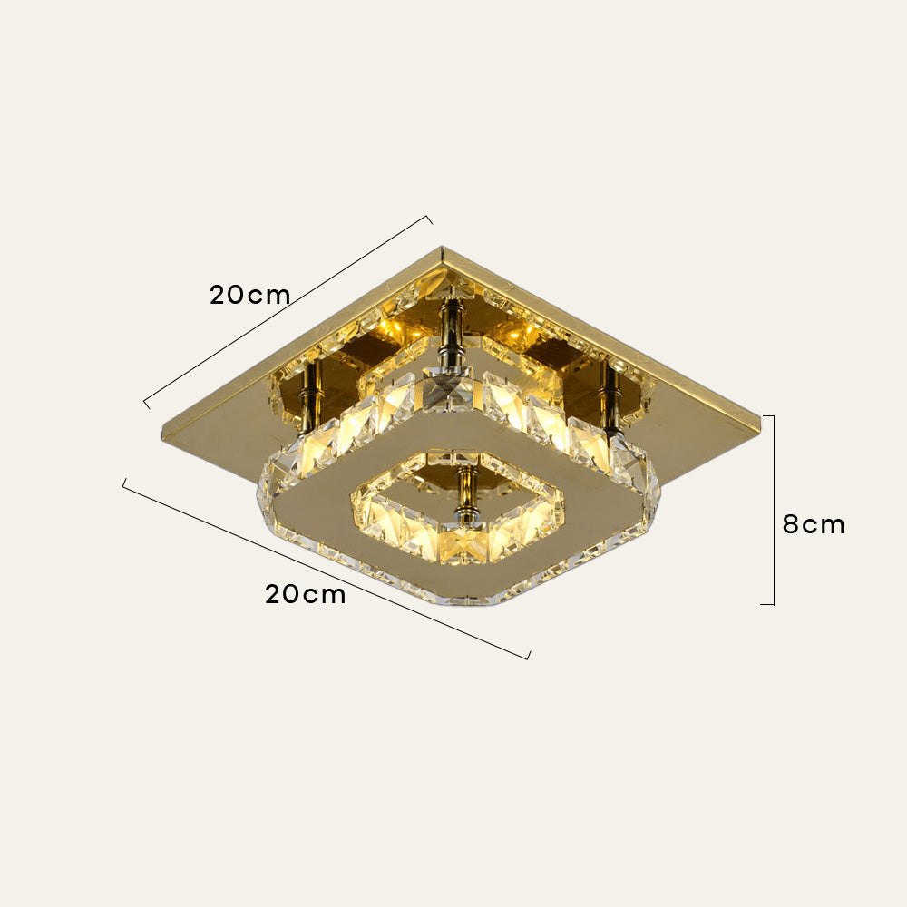 Maliben | Ceiling Light Crystal Led Modern Flush Fixture