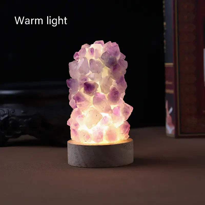 Maliben | Stylish Amethyst Lamp - Calming Light And Energy