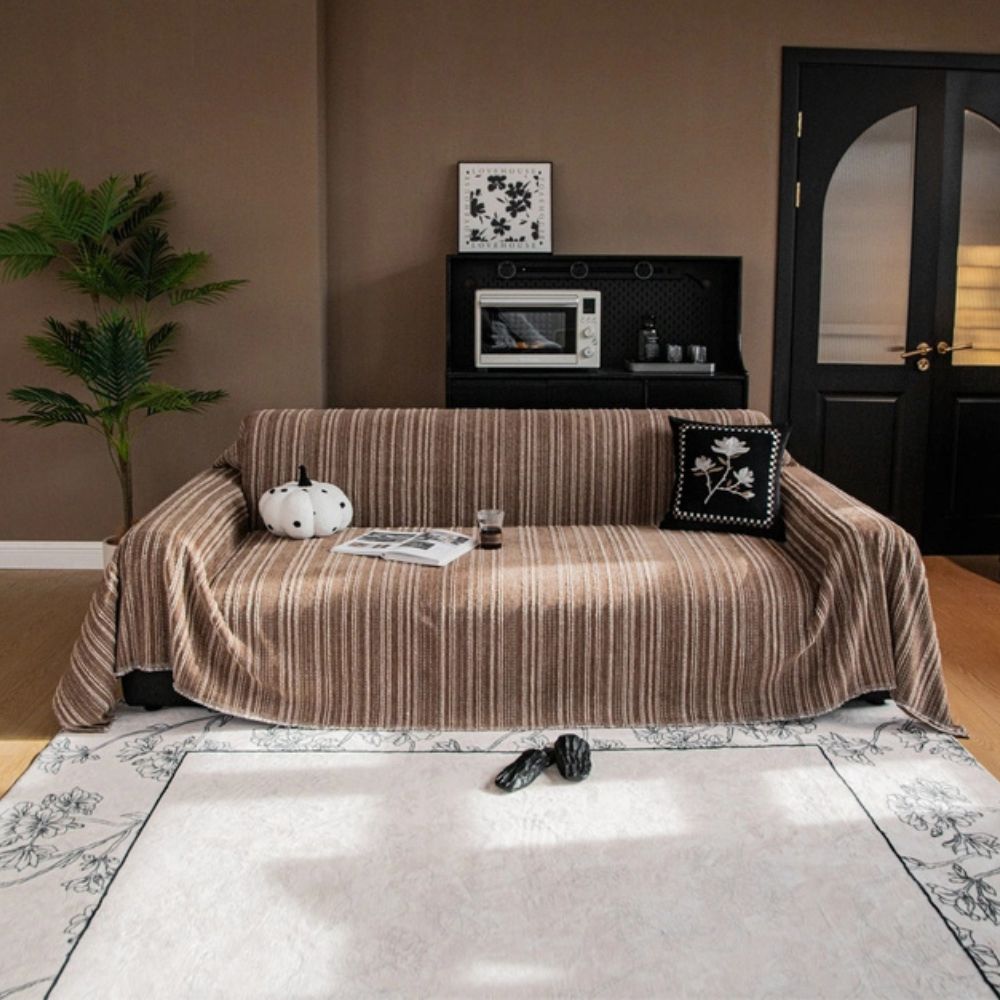 Maliben | Regal Stripes Chenille Sofa Cover