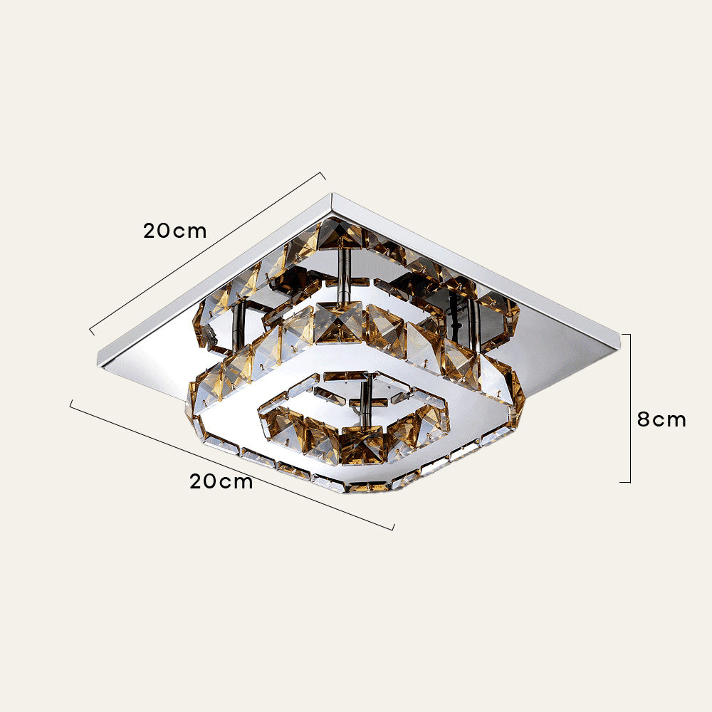 Maliben | Ceiling Light Crystal Led Modern Flush Fixture