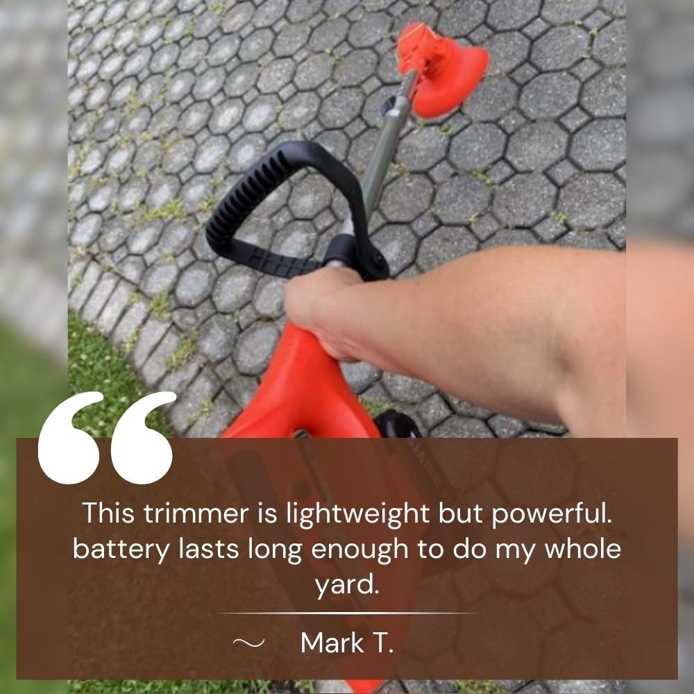 Maliben | Cordless Grass Trimmer With Adjustable Cutting Width For Lawn Care & Garden Maintenance