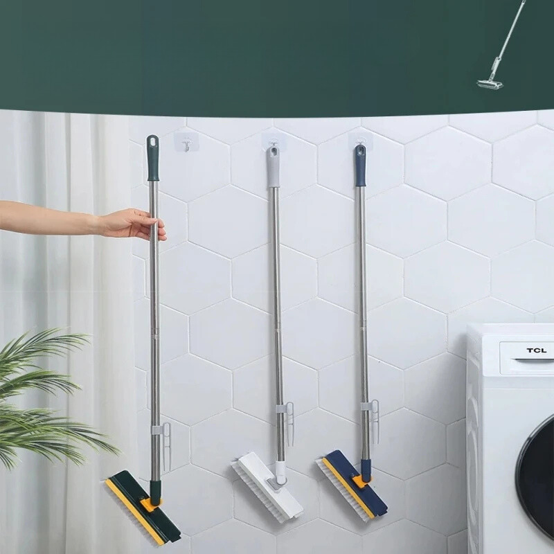 Maliben | Glazora Duobrush CleanIng Brush | 2-in-1 For Floors & Windows | With Swivel Head & Telescopic Handle | Effortless Cleanliness