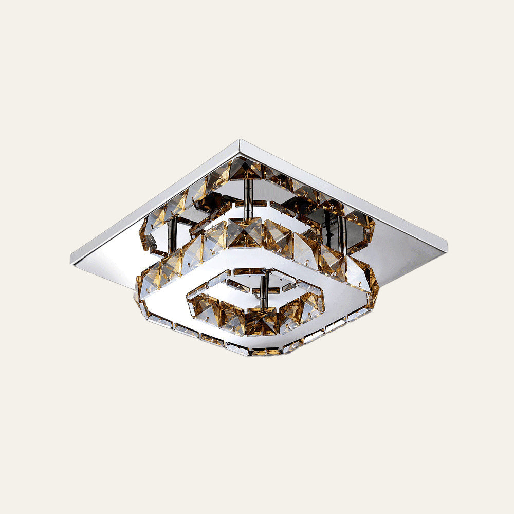 Maliben | Ceiling Light Crystal Led Modern Flush Fixture