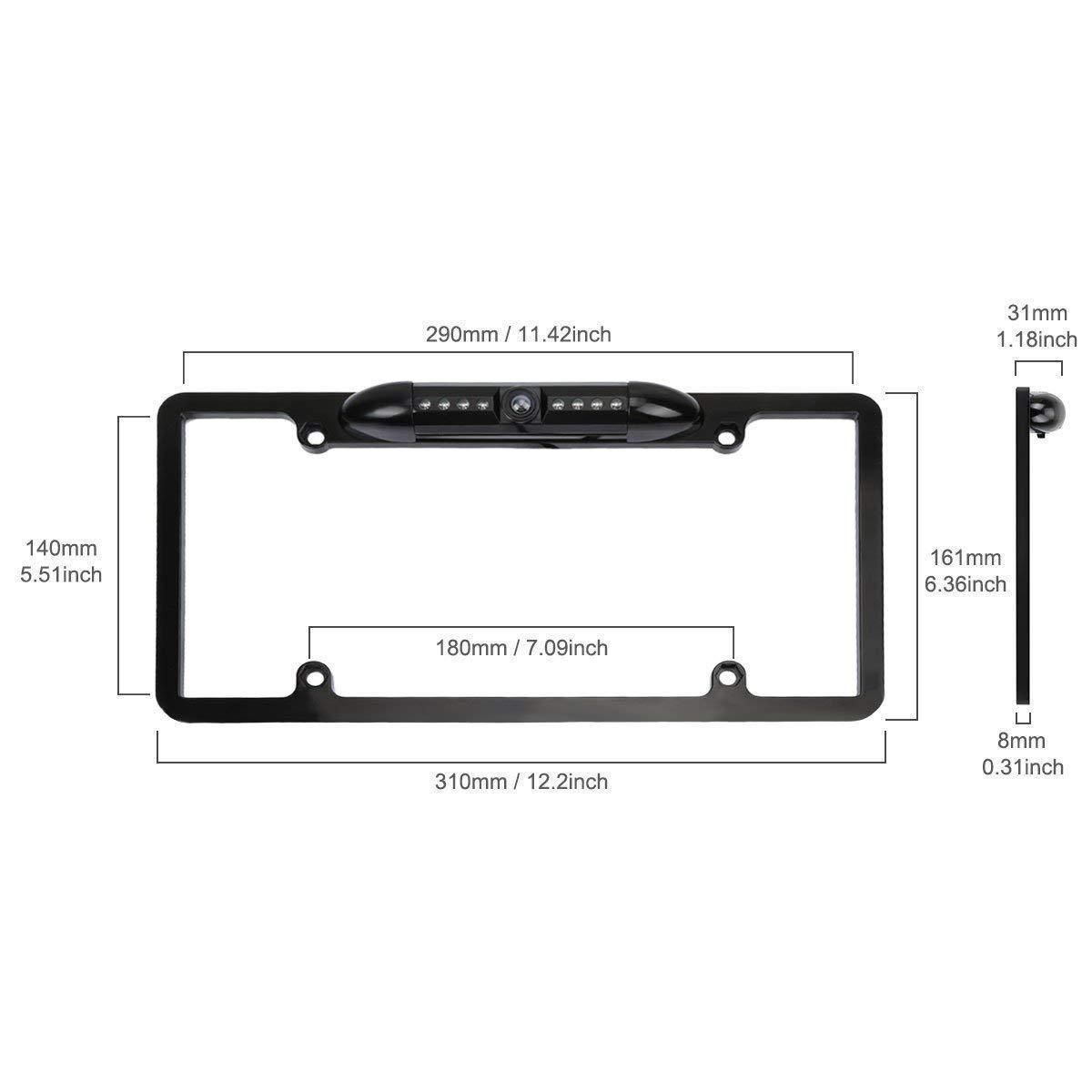 Maliben | 170° Camera License Plate Frame