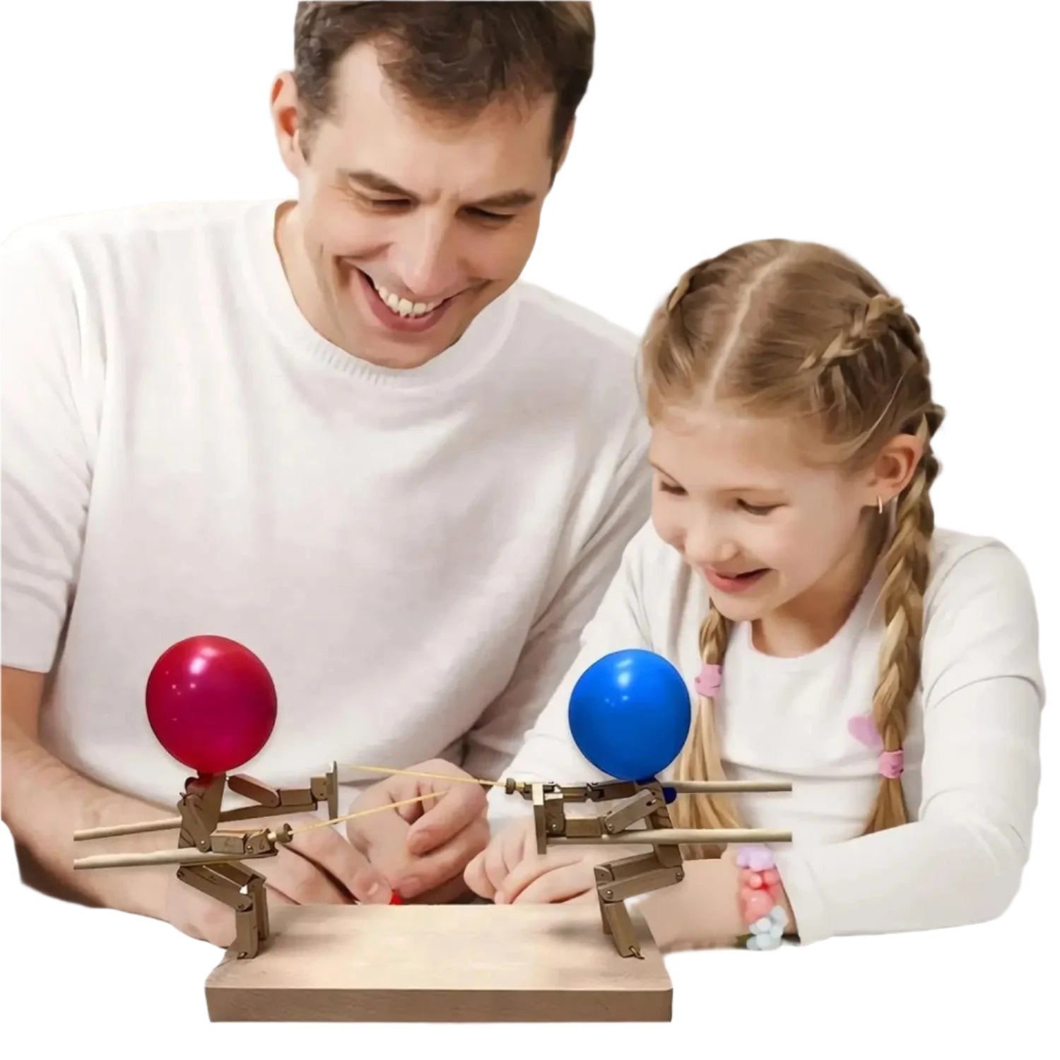 Maliben | Bamboo Playmates | Laughing Together, Playing Together - Wooden Fight Robots
