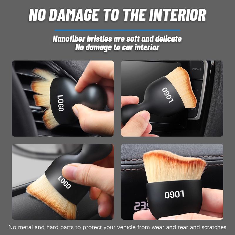 Maliben | Woyuosn Soft Bristles Interior Duster – Dual Use For Wet & Dry Cleaning