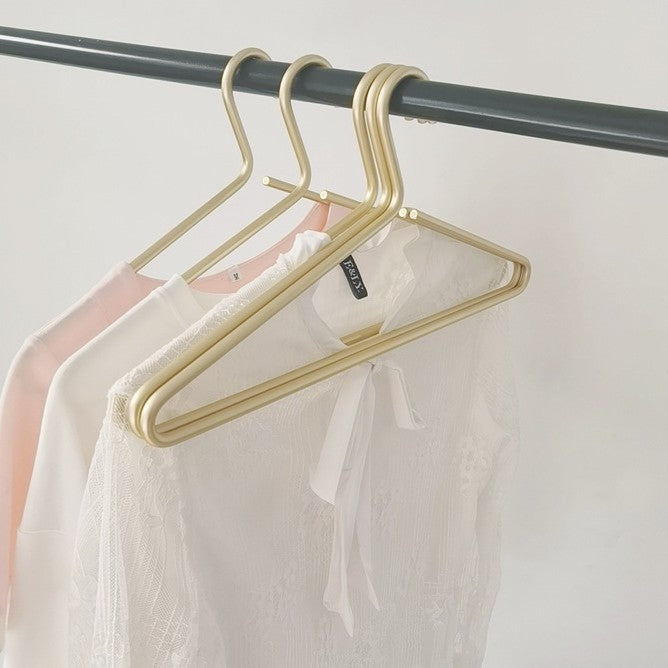 Space Aluminum Alloy Clothes Hanger Solid Matte Gold Clothes Hanger