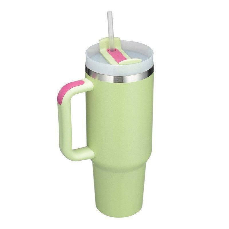 40oz Insulated Tumbler With HAndle and Straw