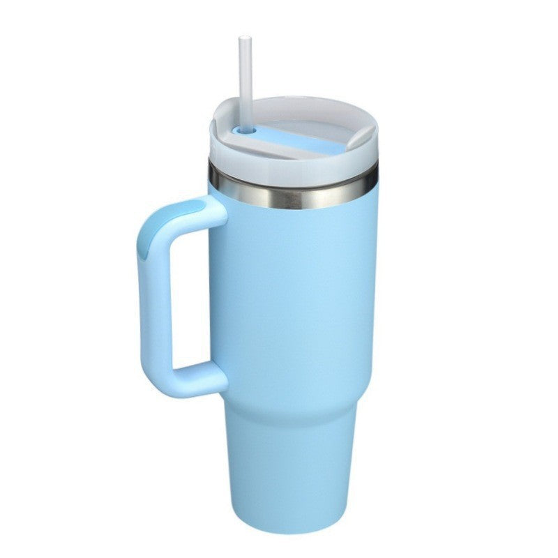 40oz Insulated Tumbler With HAndle and Straw