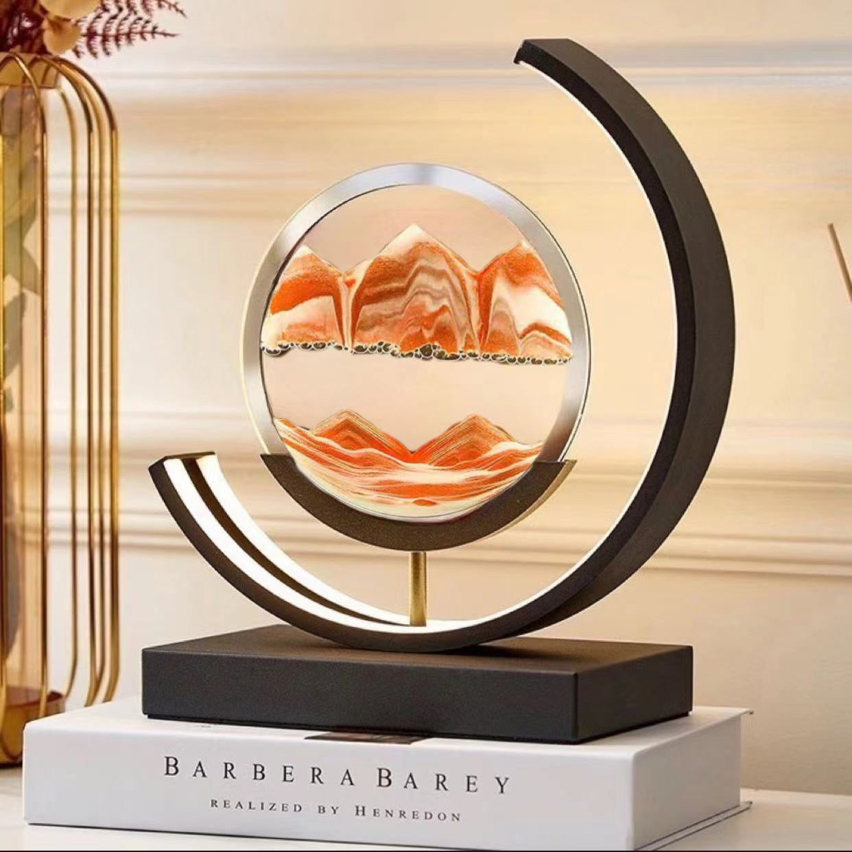Landscape Quicksand Painting Ornaments Creative Hourglass Home Decorations
