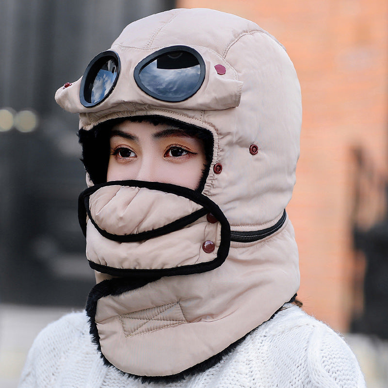 Winter Thick Warm Cotton Hat Outdoor Cycling Windproof Cold Hat