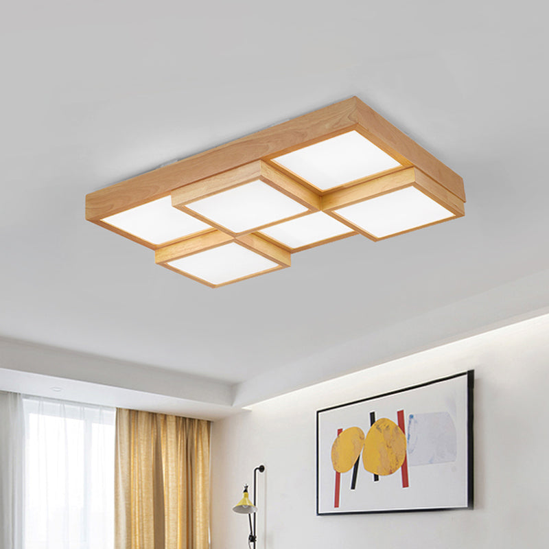 Maliben | Rusticglow Pendant Light - Multiple Lights Made Of Natural Wood