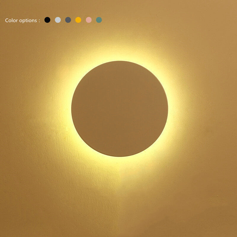 Maliben | Gloworb Minimalistic Round Led Wall Light | Color Variety | Dimmable Light