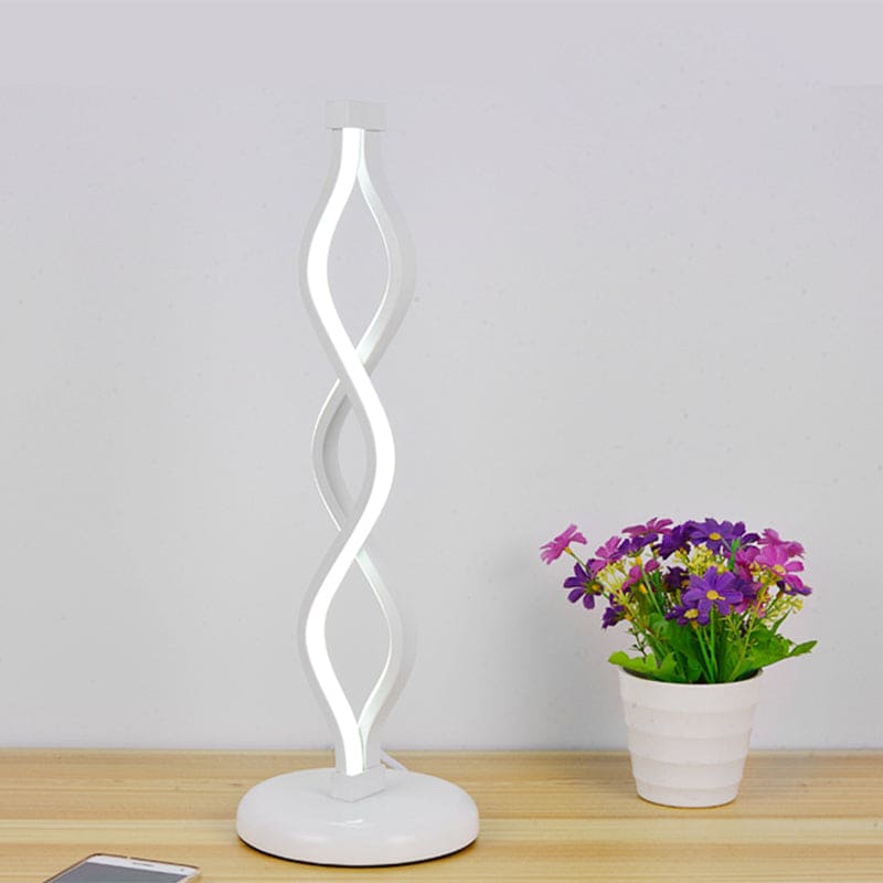 Maliben | Elegant White Led Spiral Table Lamp – Perfect For Stylish Spaces