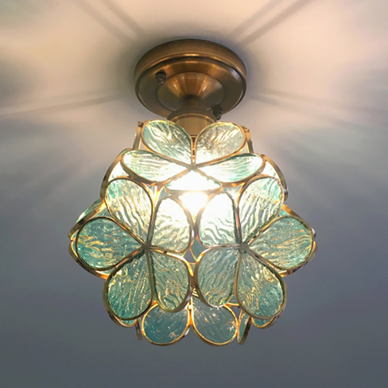 MAliben | Floralglow Retro Ceiling Light - Retro Tiffany Ceiling Light For a Enchanting Interior