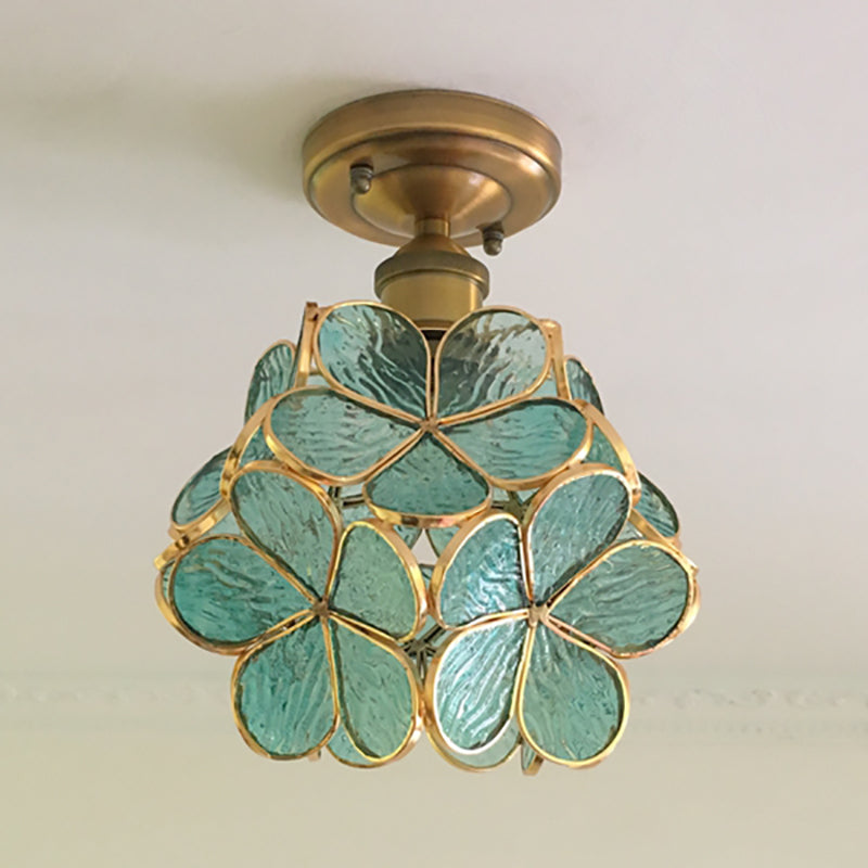 Maliben | Petallume – Retro Glass Ceiling Lamp With Flowers