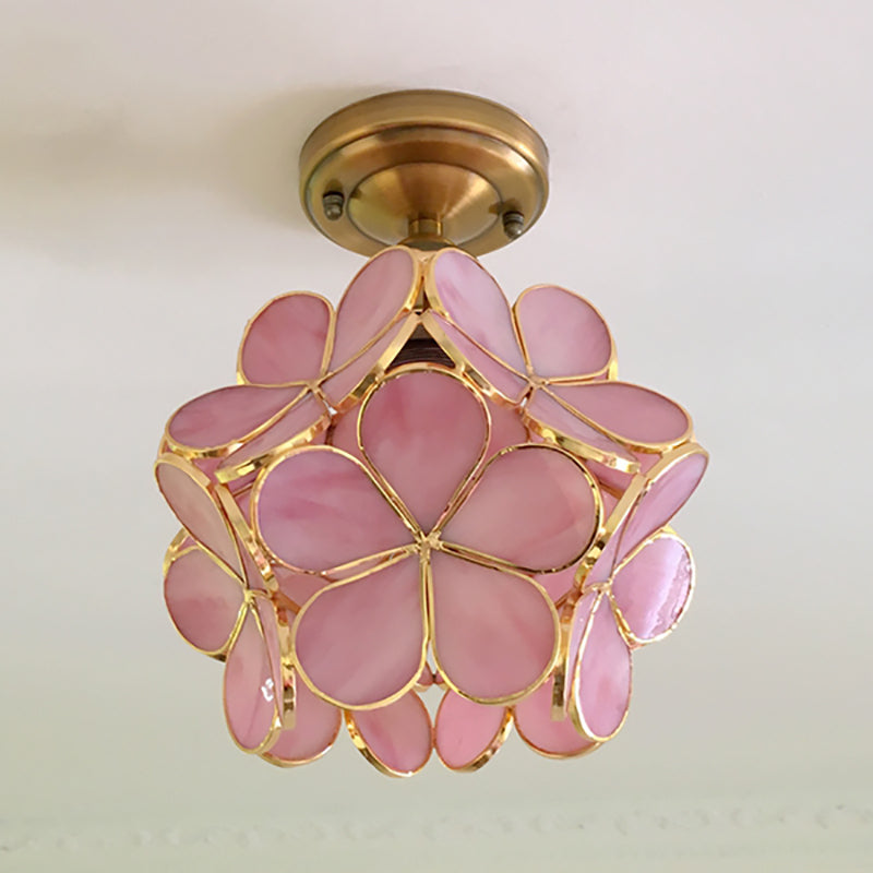 MAliben | Floralglow Retro Ceiling Light - Retro Tiffany Ceiling Light For a Enchanting Interior