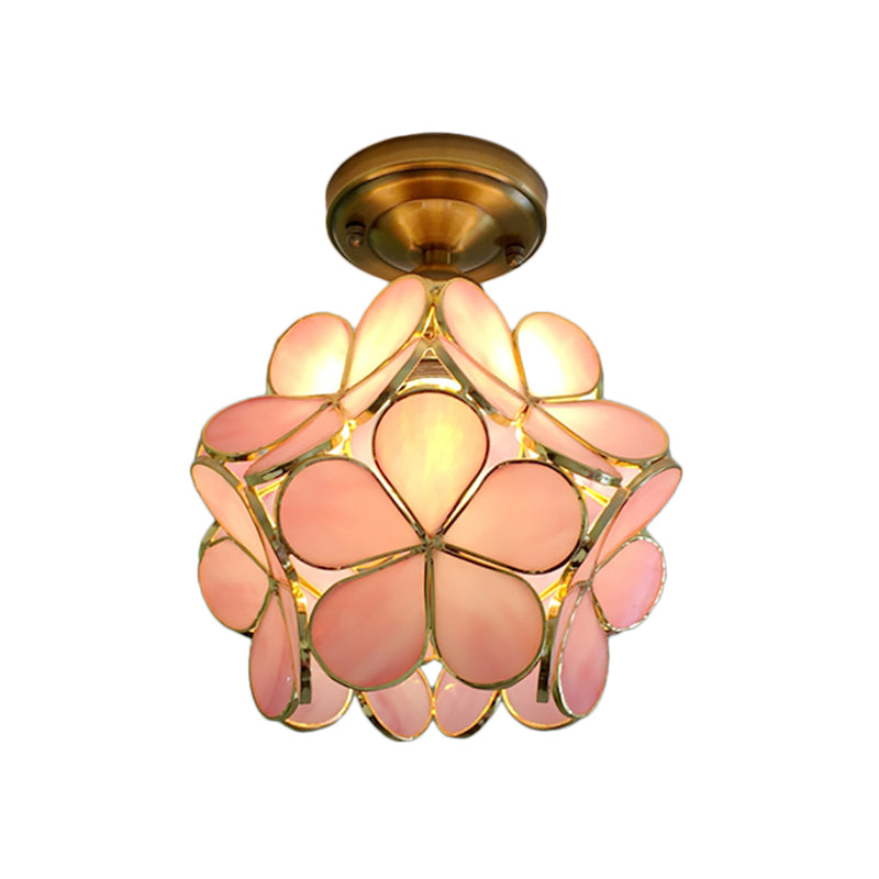 Maliben | Petallume – Retro Glass Ceiling Lamp With Flowers