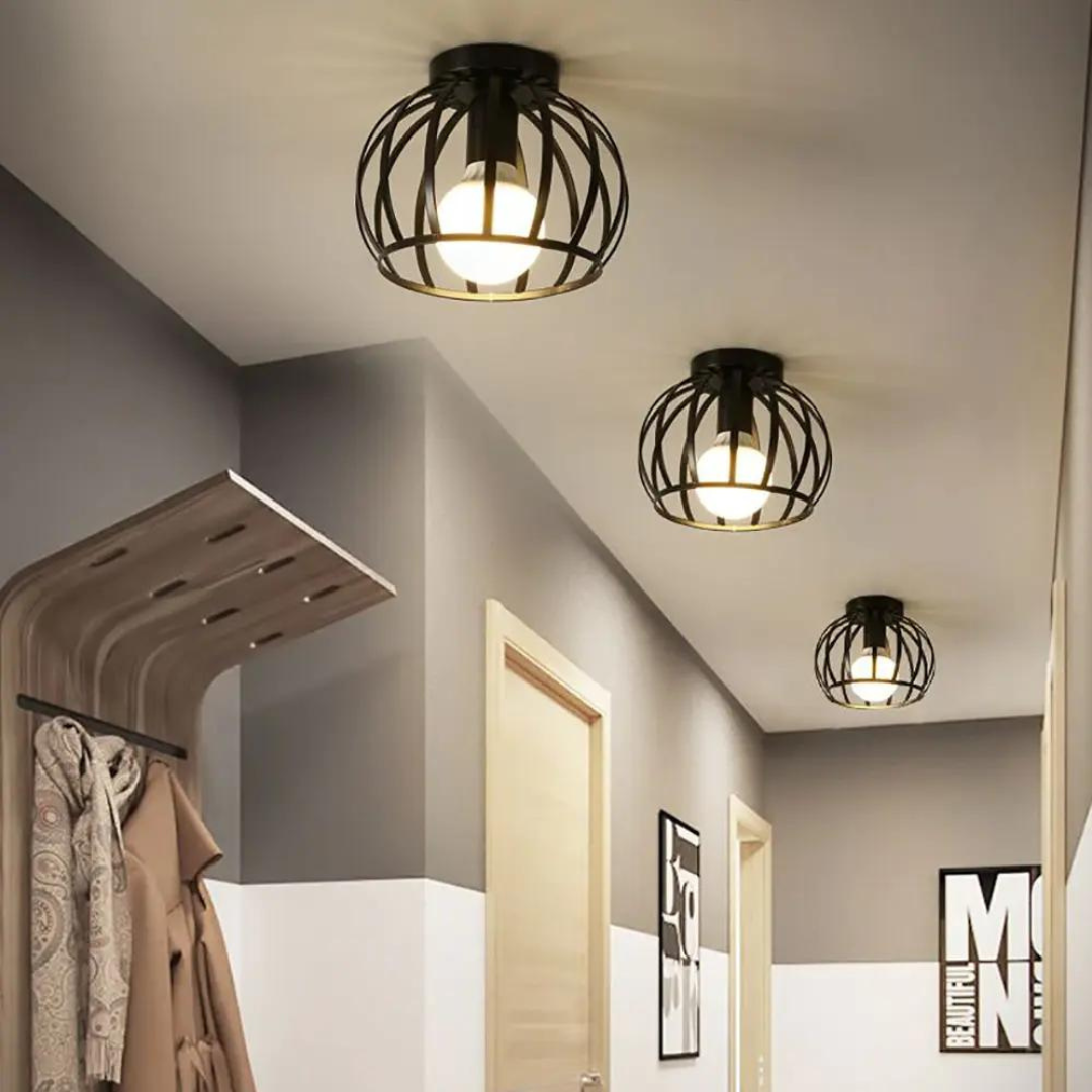Maliben | Trendy Industrial Ceiling Lamp With Open Design - Forgelight