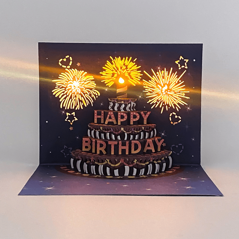 Maliben | Blow-Out Led Musical 3d Birthday Card
