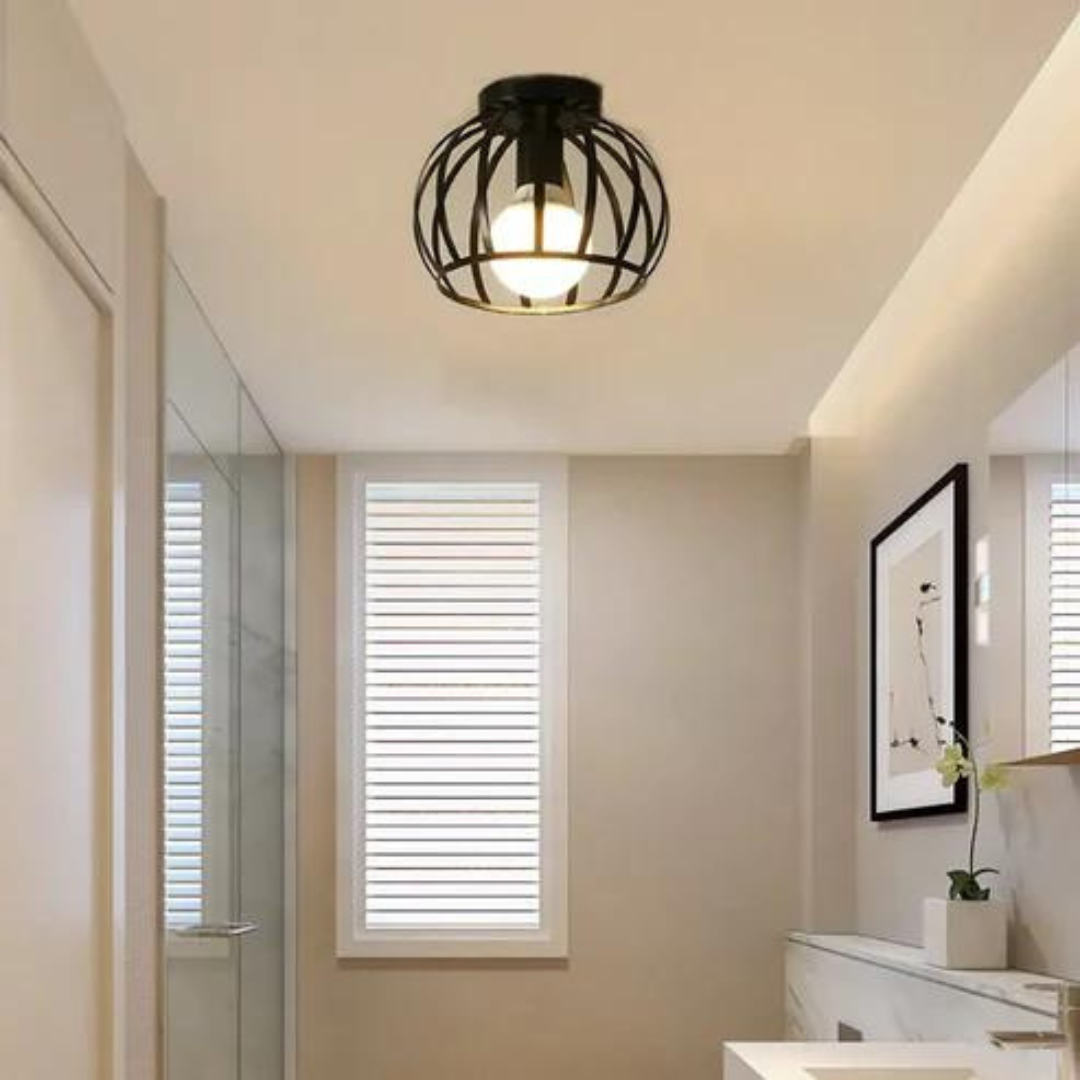Maliben | Trendy Industrial Ceiling Lamp With Open Design - Forgelight