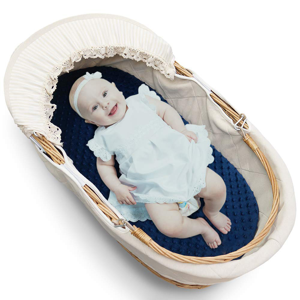 Maliben | Moses Basket Mattress Cover – Soft & Non-Slip Cover For Baby Basket Mattress