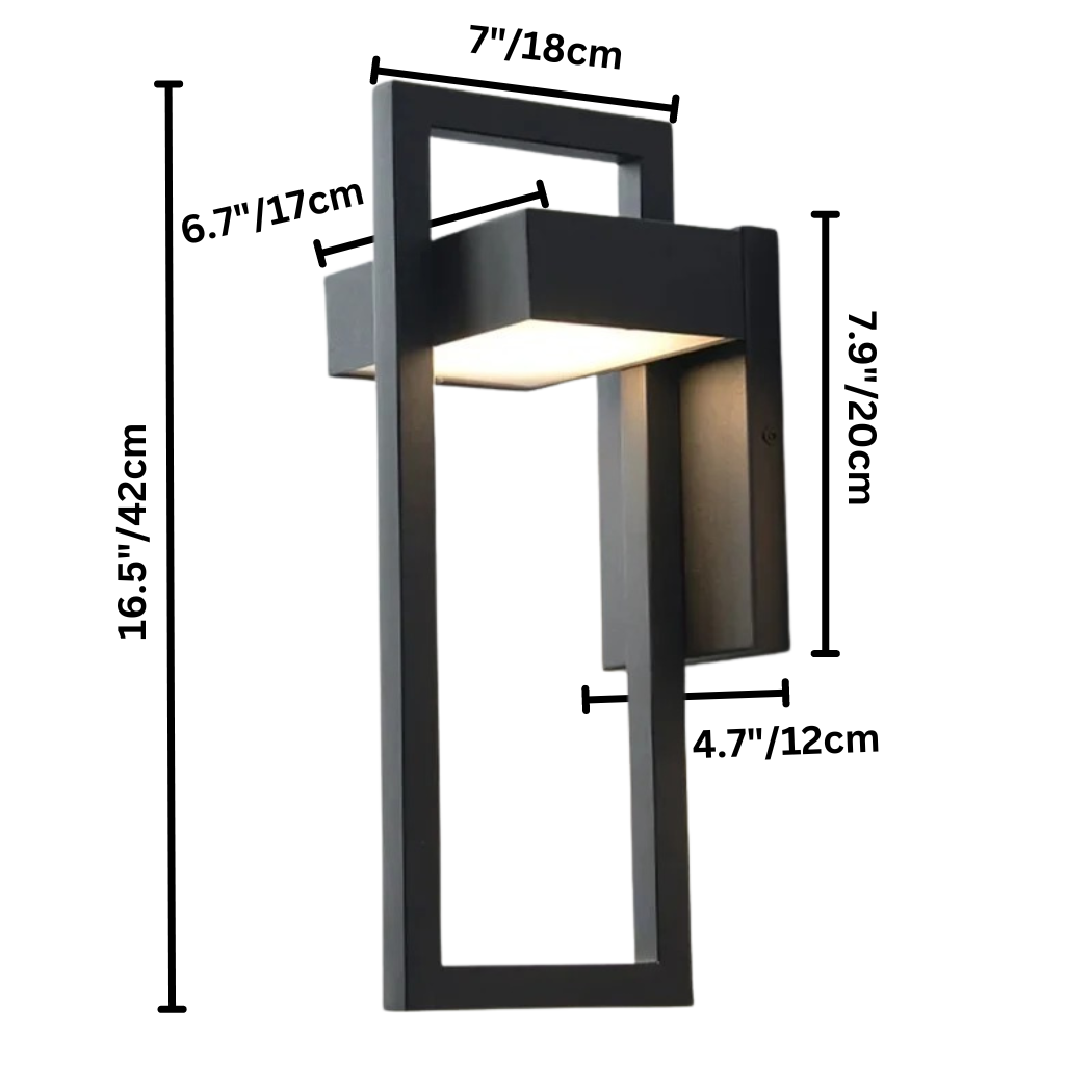 Maliben | Wall Lamp Outdoor Stainless Steel Black
