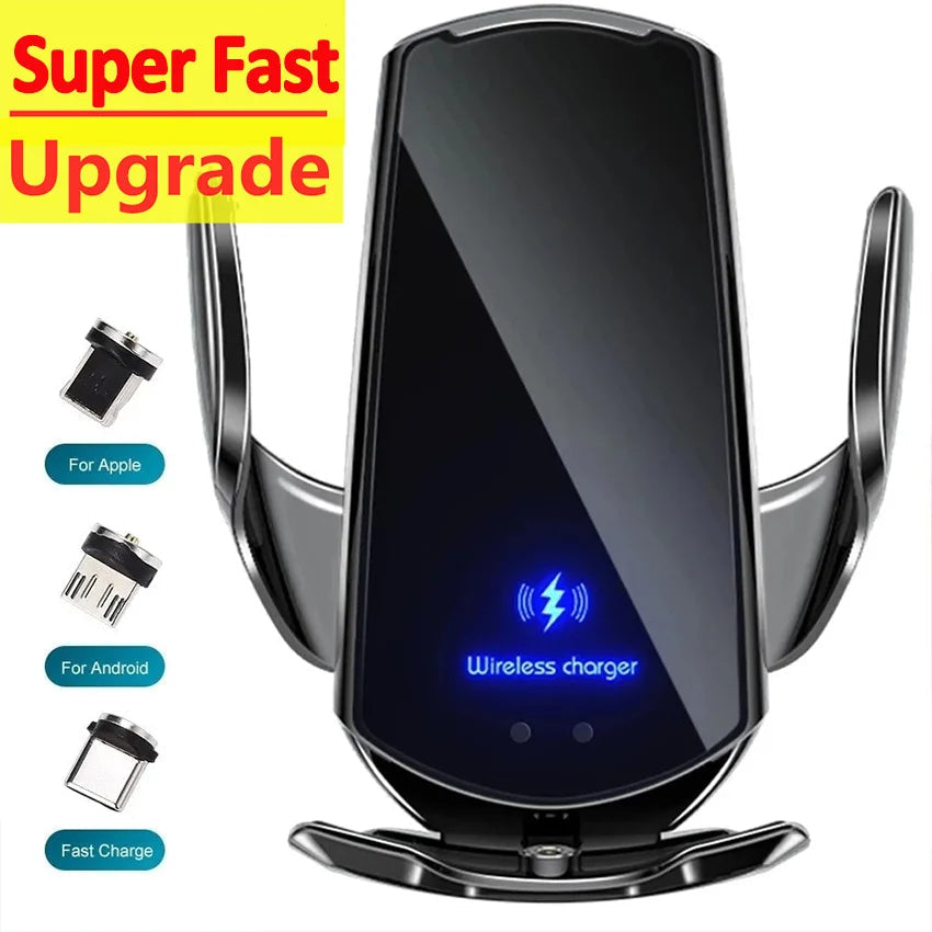 Maliben | 2-In-1 Wireless Car Charger & Phone Holder Automatic Clamping - Fast Charging Secure Universal Compatibility Adjustable & Practical