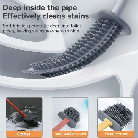 Maliben | Hygienic Silicone Toilet Brush – Deep Cleaning Without Scratches