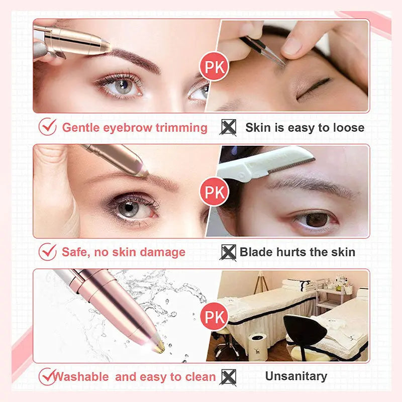 Maliben | Pain-Free Electric Eyebrow Trimmer For Precise Hair Removal
