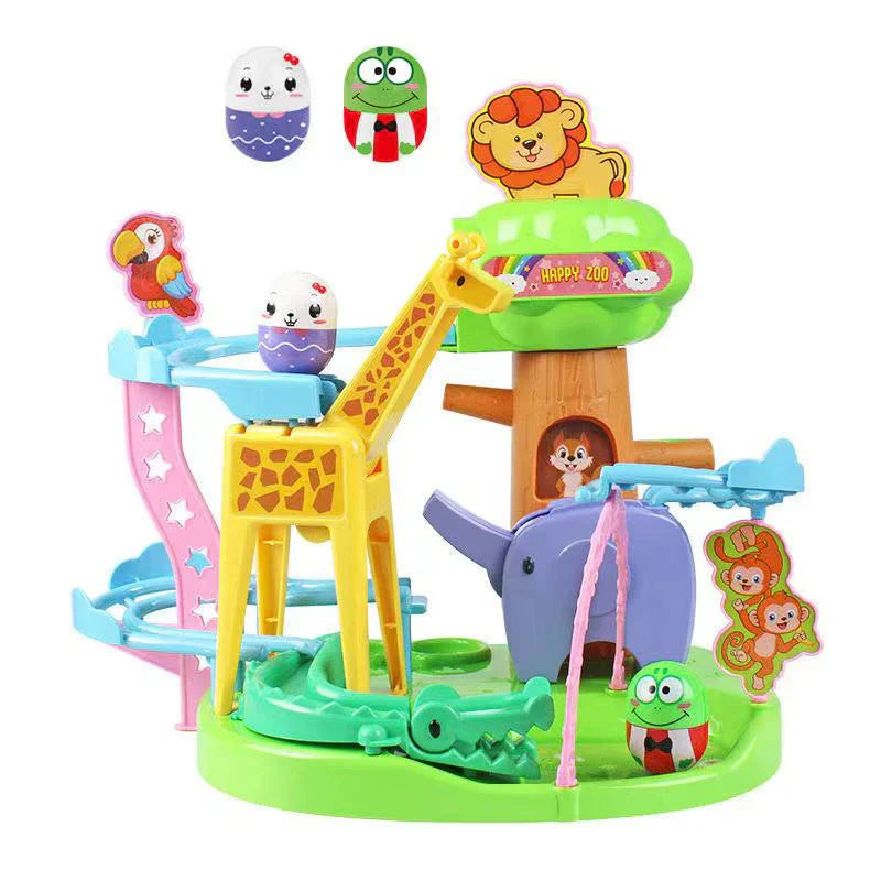 Maliben | Creative Constructions – Animal Slide Toy With Animals And Slides