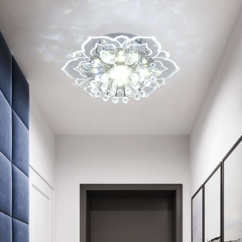 Maliben Glowpetal | Led Crystal Ceiling Light | Flower Shaped, Rgb Color Changing & Energy Efficient