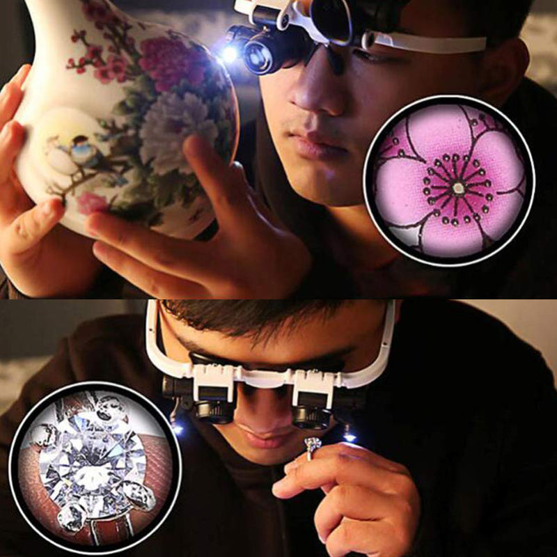 Maliben | Magnifying glasses with LED lamps for double eyes