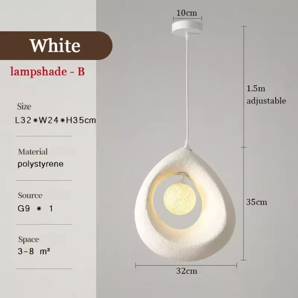 Maliben | Japanese Wabi Sabi Pendant Lamp With Minimalist Design