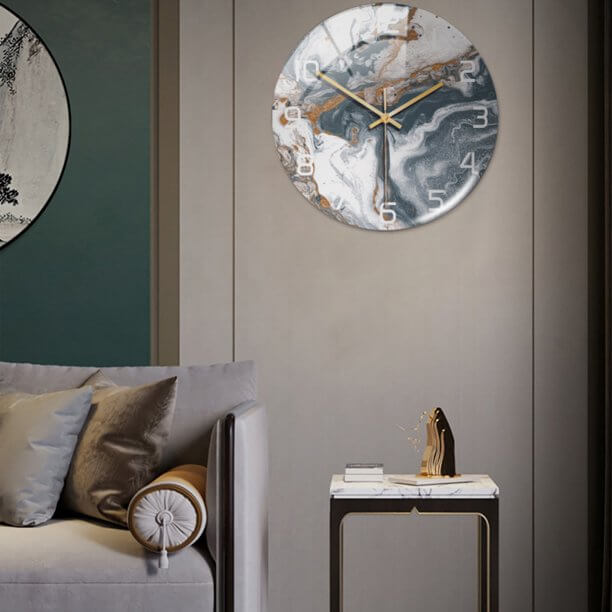 Maliben | Stylish Marble Wall Clock With Silent Mechanism