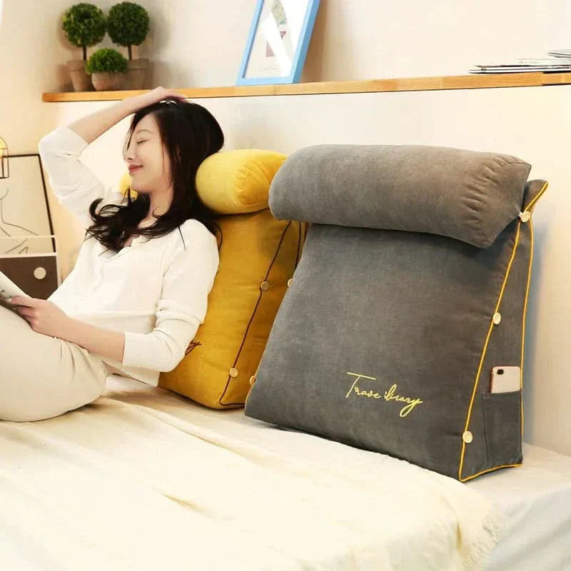 Maliben | Wedge Back Support Pillow With Neck Roll